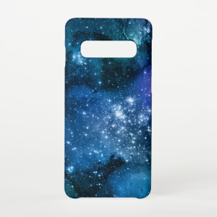 Capa Para Samsung Galaxy Galáxias Amantes Starry Space Blue Sky White Spar