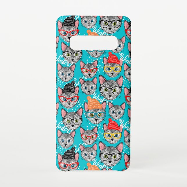 Capa Para Samsung Galaxy Gato no chapéu (Verso)