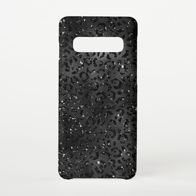 Capa Para Samsung Galaxy Impressão de Pele Preta Chita Leopard (Verso)