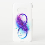 Capa Para Samsung Galaxy Infinidade com pena roxa<br><div class="desc">Símbolo infinito com uma bela pena pintada em cores roxas e azuis brilhantes sobre fundo branco.</div>