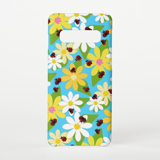 Capa Para Samsung Galaxy Joaninha Vermelha Besouro Inseto Amante Corações P (Verso)