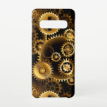 Capa Para Samsung Galaxy Lágrimas de latão sem costura<br><div class="desc">Sem costura,  metal,  latão,  engrenagens douradas sobre fundo escuro enferrujado. Estilo Steampunk.</div>