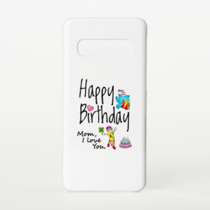 Capa Para Samsung Galaxy Mãe, eu te amo. Feliz aniversário.