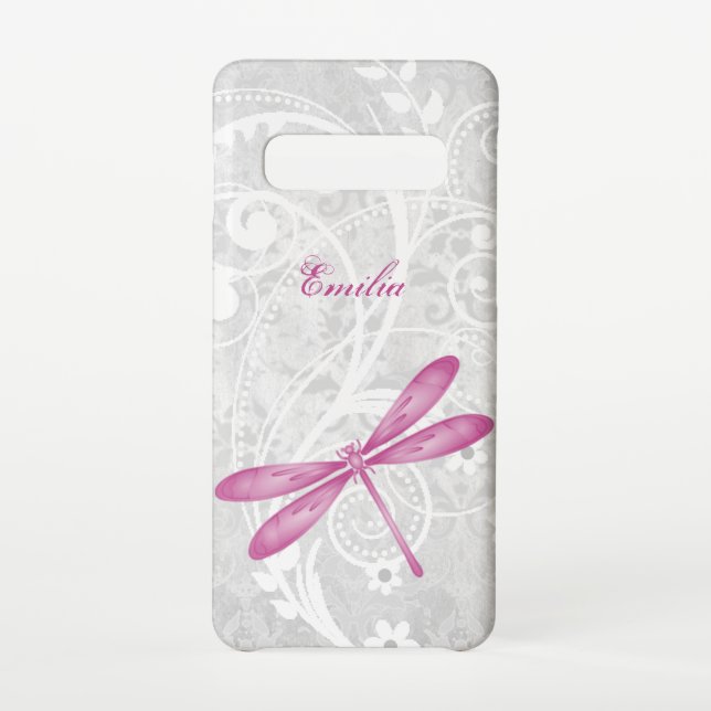 Capa Para Samsung Galaxy Magenta Dragonfly Personalize o caso da Samsung Ga (Verso)