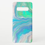 Capa Para Samsung Galaxy Mármore de vidro do mar<br><div class="desc">Azul,  verde,  espirais brancos de mármore fluente como cores da arte digital abstrato.</div>