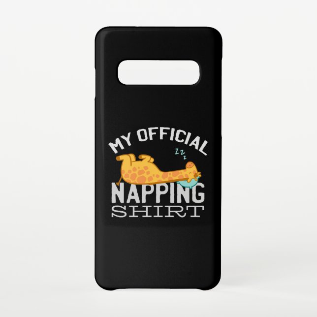 Capa Para Samsung Galaxy Minha camisa oficial de dormir - Girafa preguiçosa (Verso)
