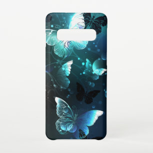Capa Para Samsung Galaxy Mint Night Butterflies