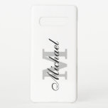 Capa Para Samsung Galaxy Monograma de Nome Personalizado<br><div class="desc">Nome Personalizado Unidade Flash Swivel USB Monograma</div>