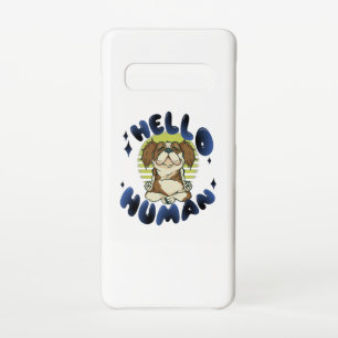 Capa Para Samsung Galaxy Olá humano Meditando yoga cão