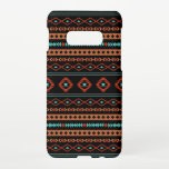 Capa Para Samsung Galaxy Padrão Aztec Rusts Teal Black Mixed Motifs<br><div class="desc">O asttec influenciou o padrão em símbolos/motivos de ferrugem e tons de luz em um design de fundo preto.</div>