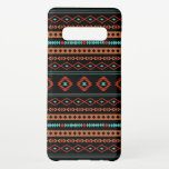 Capa Para Samsung Galaxy Padrão Aztec Rusts Teal Black Mixed Motifs<br><div class="desc">O asttec influenciou o padrão em símbolos/motivos de ferrugem e tons de luz em um design de fundo preto.</div>