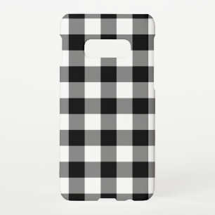 Capa Para Samsung Galaxy Padrão de Gingham Preto e Branco
