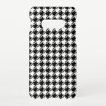 Capa Para Samsung Galaxy Padrão de Rpt BW do Houndstooth<br><div class="desc">Design de padrão de superfície do estilo Houndstooth a preto sobre um fundo branco.</div>