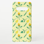 Capa Para Samsung Galaxy Padrão floral com rosa amarela e flores tulipas<br><div class="desc">Padrão impermeável elegante com motivo floral feito de rosa amarela e flores tulipas</div>