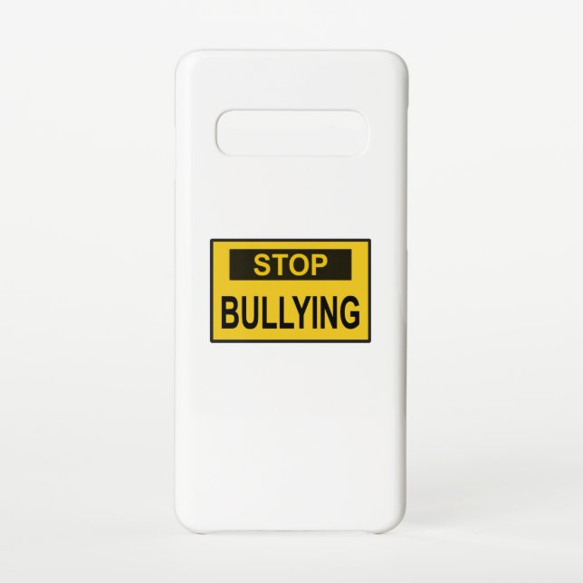Capa Para Samsung Galaxy Parar Símbolo de Bullying Amarelo (Verso)