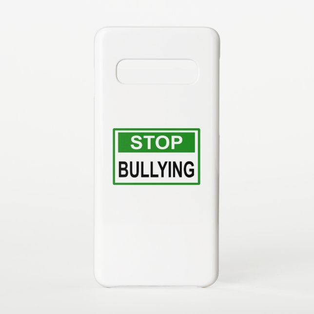 Capa Para Samsung Galaxy Parar Sinal de Bullying Verde (Verso)