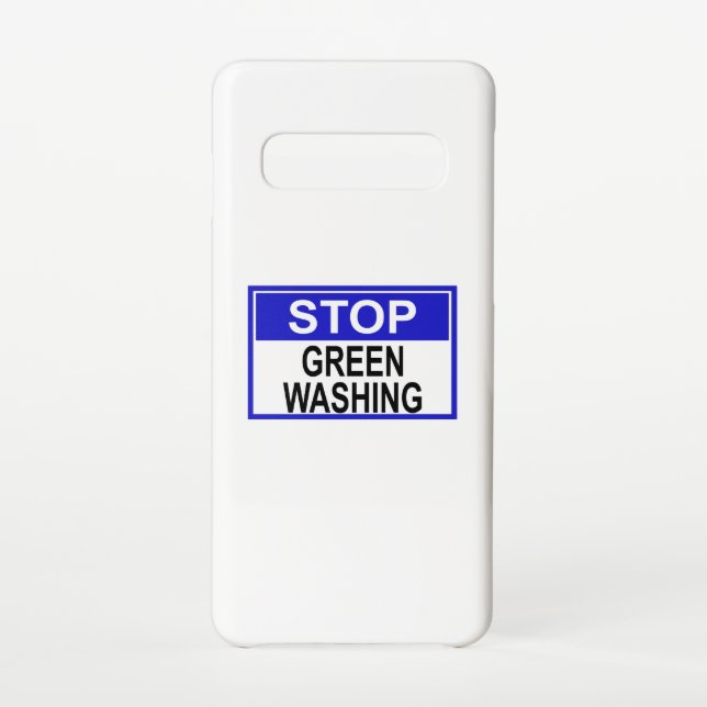 Capa Para Samsung Galaxy Parar Sinal de Lavagem em Verde (Verso)