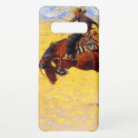 Capa Para Samsung Galaxy Remington Old West Horse and Cowboy<br><div class="desc">Caso Samsung Galaxy apresentando a pintura a óleo de Frederic Remington,  Manhã Fria na Faixa (1904). Um vaqueiro anda a cavalo marrom e ambunicioso. Um presente de excelente para amantes de cavalos e para o Velho Oeste.</div>