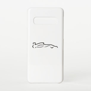 Capa Para Samsung Galaxy Silhueta de desenho de linha de carro de corrida