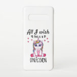 Capa Para Samsung Galaxy Tudo o que desejo é um Unicórnio<br><div class="desc">Um unicórnio maravilhoso,  doce e feliz. Design unicórnio único e atraente. Uma combinação perfeita para crianças e adultos. ideia de presente de excelente. Bom para os jovens e os velhos.</div>