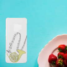 Desenho ouro francês do cavalo com música girada