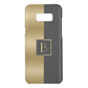 Capa Para Samsung Galaxy S8+ Da Uncommon Moderno Dourado e Black Stripe Geométrico Design 2