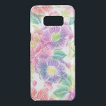 Capa Para Samsung Galaxy S8  Da Uncommon Padrão Colorido de Flores Tropicais<br><div class="desc">Coloração de flores exóticas tropicais coloridas.</div>