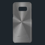 Capa Para Samsung Galaxy S8  Da Uncommon Padrão Metálico Preto Aço Inoxidável Exame 4<br><div class="desc">Padrão metálico brilhante preto de aço inoxidável. Monograma personalizado e opcional. Esta é uma imagem do padrão de aço inoxidável e não do metal real. Disponível em outros produtos</div>
