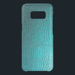 Capa Para Samsung Galaxy S8 Da Uncommon Textura de pele Cobra azul turquesa<br><div class="desc">Legal tons azuis-esverdeados de cor azul-esverdeada falsa textura da pele do cobra.</div>