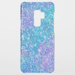 Capa Para Samsung Galaxy S9 Plus, Uncommon Trendy Colorful Faux Glitter<br><div class="desc">Um brilho elegante e colorido com tons azuis e roxos.</div>