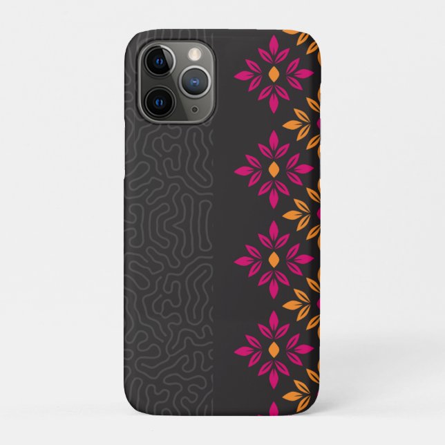 Capa preta moderna para iPhone 11 Pro (Verso)