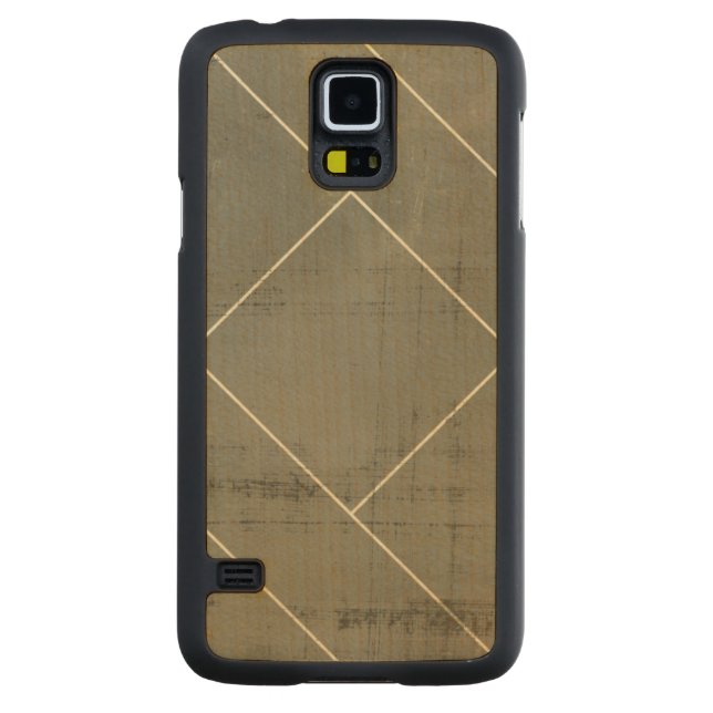 Capa Slim De Bordo Para Galaxy S5 Abstrato Blueprint com Formas Geométricas (Verso)