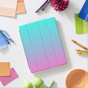 Capa Smart Para iPad Cores de sereia ombre, cor-de-rosa-abstrato