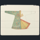 Capa Smart Para iPad Desenho de Kimono semiacabado<br><div class="desc">Um quimono meio acabado é o objeto desta pintura. Feita em um verde adorável com um padrão floral incrível,  você quase quer terminá-la e vestir por uma ocasião especial. Compre este impressão de excelente hoje!</div>