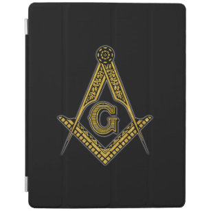 Capa Smart Para iPad Freemason (preto & ouro)