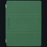 Capa Smart Para iPad Monograma Vintage Folha Verde Escura<br><div class="desc">Legal tons verdes visual (imagem) com efeito de pontos (efeito imagem) e monograma personalizável</div>