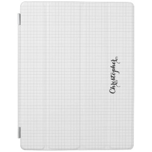 Capa Smart Para iPad Na moda, Monograma, Quadrados Brancos Pretos Moder