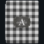 Capa Smart Para iPad Nome de Xadrez de Tendência Negra e Búfalo Branca<br><div class="desc">Você pode personalizar facilmente o seu caso iPad moderno usando "personalizar modelo. Se você quiser editar as fontes ou as cores da fonte,  basta usar o link azul "personalizar mais". Por favor,  não hesite em perguntar se você precisa de ajuda.</div>