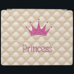 Capa Smart Para iPad Pérolas Chic Encantadoras, Tiara, Princesa, Glitír<br><div class="desc">Esta imagem apresenta pérolas,  tiara e princesa cor-de-rosa sobre fundo creme.Um presente trandy,  divertido,  engraçado,  na moda e elegante para mulheres e adolescentes.</div>