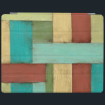 Capa Smart Para iPad Pintura Costeira Multicolor<br><div class="desc">Aqua, verde, vermelho e amarelo encontram-se numa explosão de cor que lembra um padrão no convés de praia. Prender esta pintura costeira contemporânea na sua parede pode levá-lo a tirar as férias que você tem tirado! Faz um presente de excelente para qualquer um que precise de uma fuga de praia....</div>