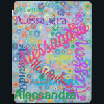 Capa Smart Para iPad Qualquer Cobrir inteligente do iPad Collage<br><div class="desc">Esta capa de ipad não deixa dúvidas sobre a quem pertence! O cobrir apresenta um design giro colorido com o nome de sua escolha que aparece em várias fontes e cores diferentes. Os nomes são exibidos sobre um fundo azul com flores coloridas. O cobrir vem com uma escolha de versões...</div>