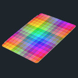 Capa Smart Para iPad Xadrez Rainbow Personalizada<br><div class="desc">Este padrão de xadrez arco-íris é brilhante e colorido,  com um efeito de textura leve. É um padrão vívido e vibrante que parece bonito como está ou como fundo para o seu texto e fotos.</div>