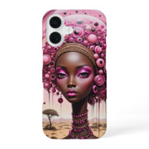 Capa surrealista de menina preta e roxa linda