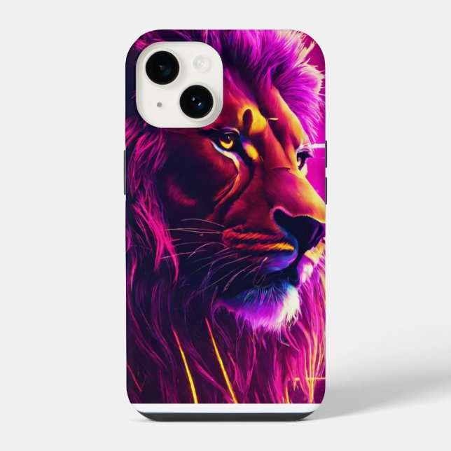 capa traseira de iphone leão (Verso)