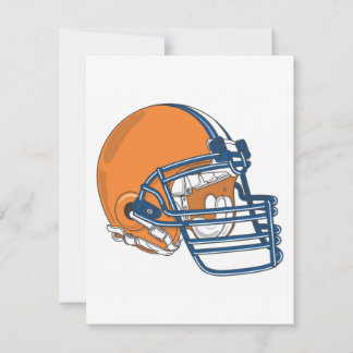 Capacete azul laranja