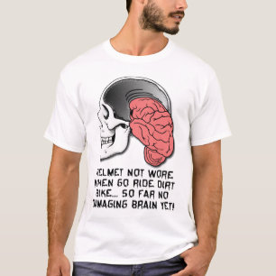 Capacete Cérebro Danificado Engraçado Camisa de Mo