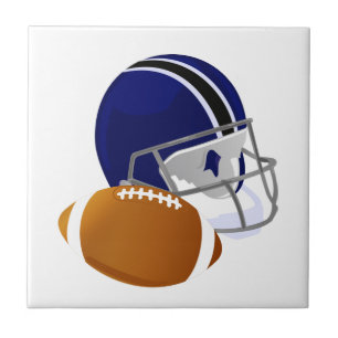 Capacete de futebol com Azulejo cerâmico de futebo