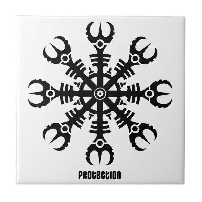 Capacete do incrédulo - Aegishjalmur No.2 (preto) (Frente)