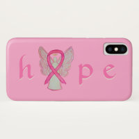 Capas Angel iPhone X Cancer de consciência rosa
