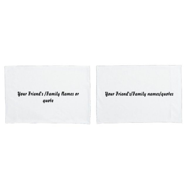 Capas de Almofada Brancas com Nome Personalizado – (Frente - conjunto)